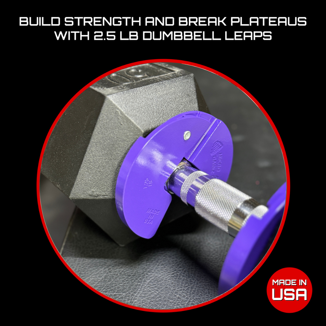 Micro Gainz Purple 1.25LB Dumbbell Fractional Weight Plates - The Track and Field Store