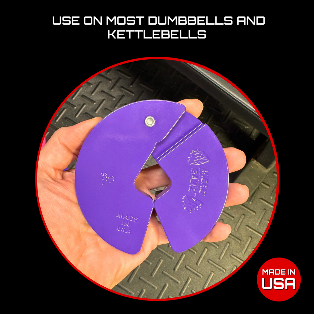 Micro Gainz Purple 1.25LB Dumbbell Fractional Weight Plates - The Track and Field Store
