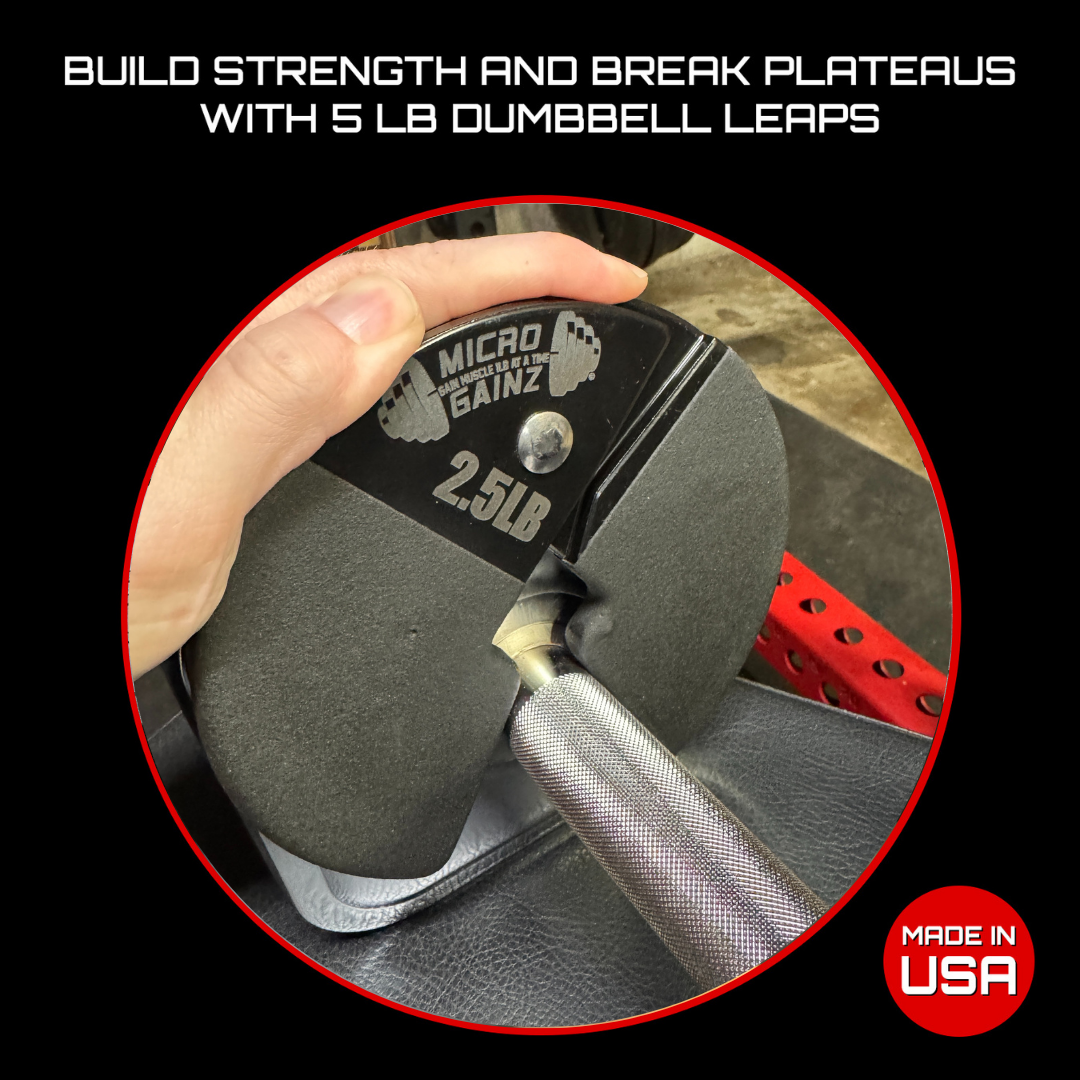 Micro Gainz Double Pack of PVC Dip Coated 1.25LB & 2.5LB Dumbbell Fractional Weight Plates - The Track and Field Store