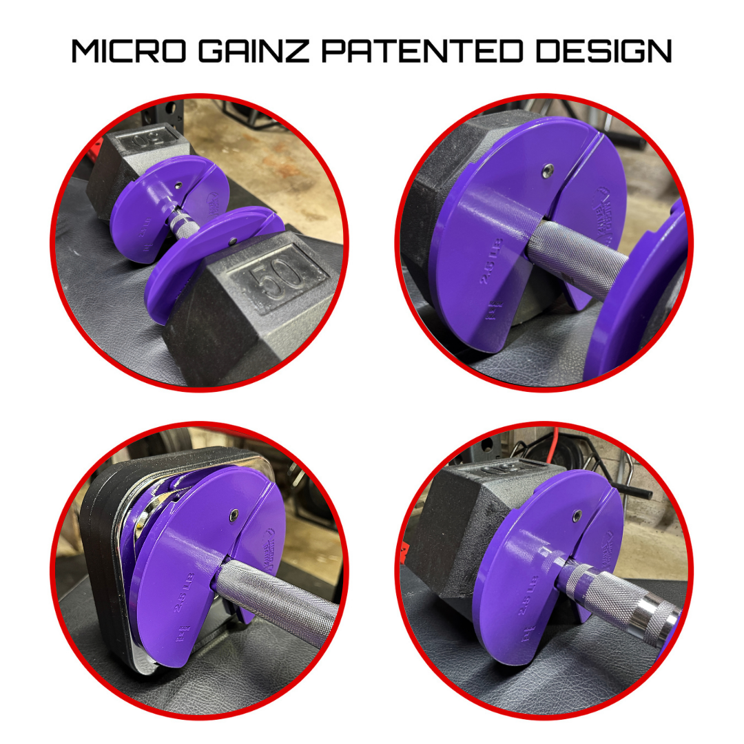 Micro Gainz Purple 2.5LB Dumbbell Fractional Weight Plates - The Track and Field Store