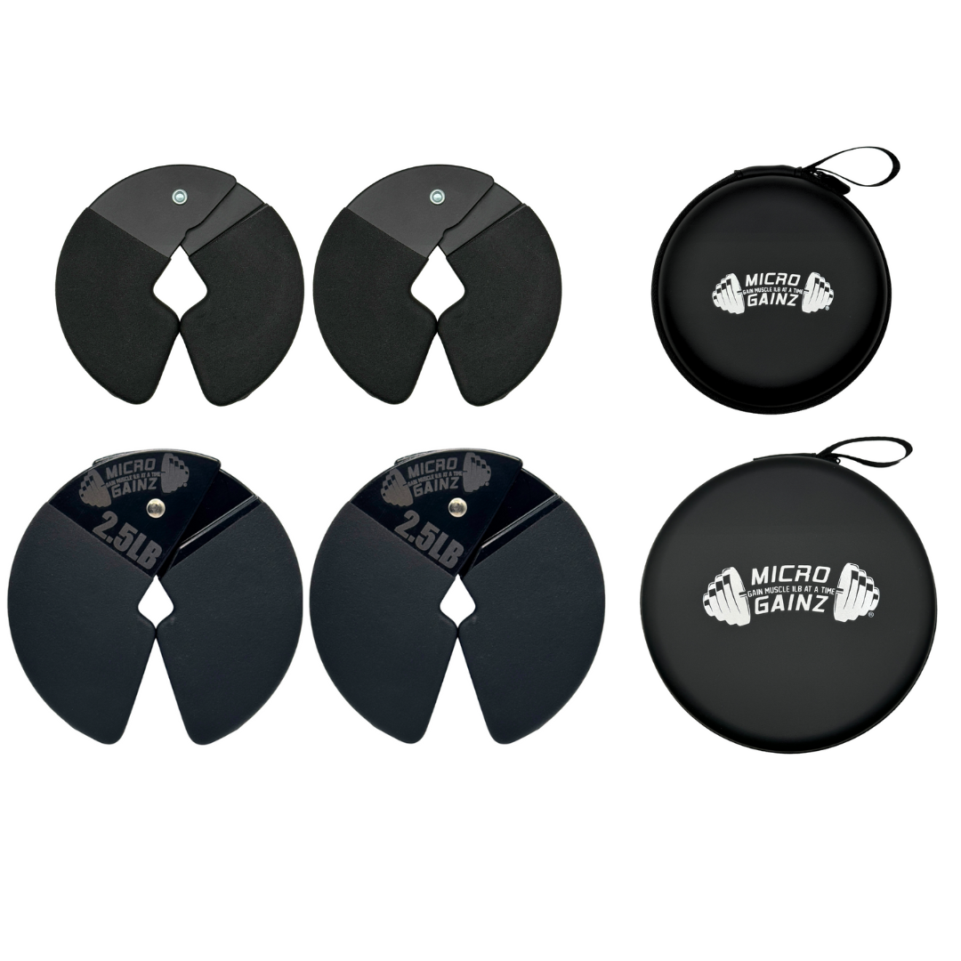 Micro Gainz Double Pack of PVC Dip Coated 1.25LB & 2.5LB Dumbbell Fractional Weight Plates - The Track and Field Store