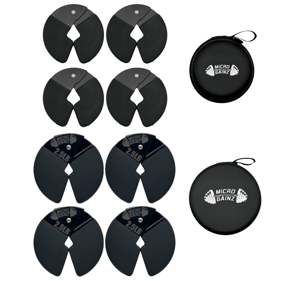Micro Gainz Double Pack of PVC Dip Coated 1.25LB & 2.5LB Dumbbell Fractional Weight Plates - The Track and Field Store