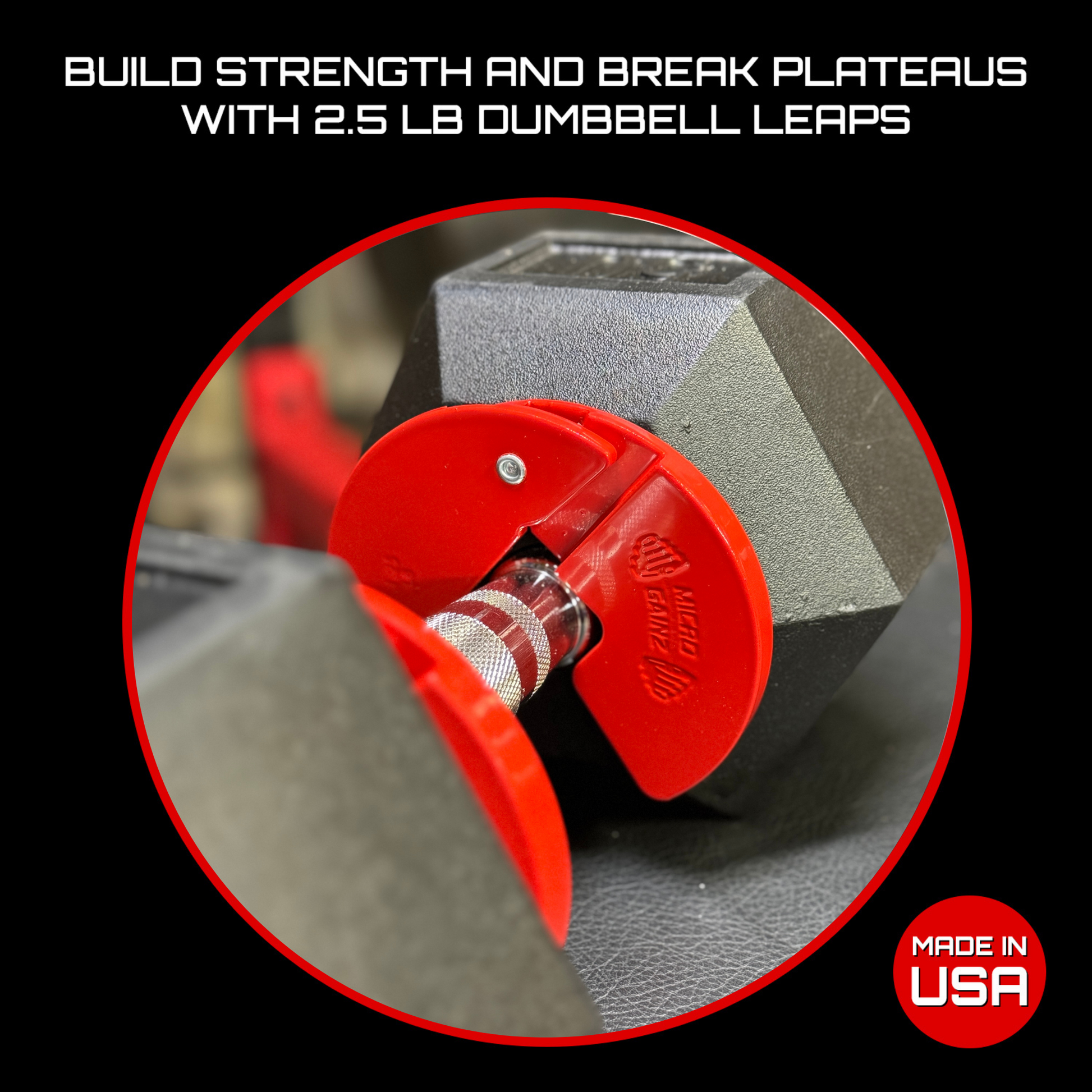 Red 1.25LB Dumbbell Fractional Weight Plates - Micro Gainz - The Track and Field Store