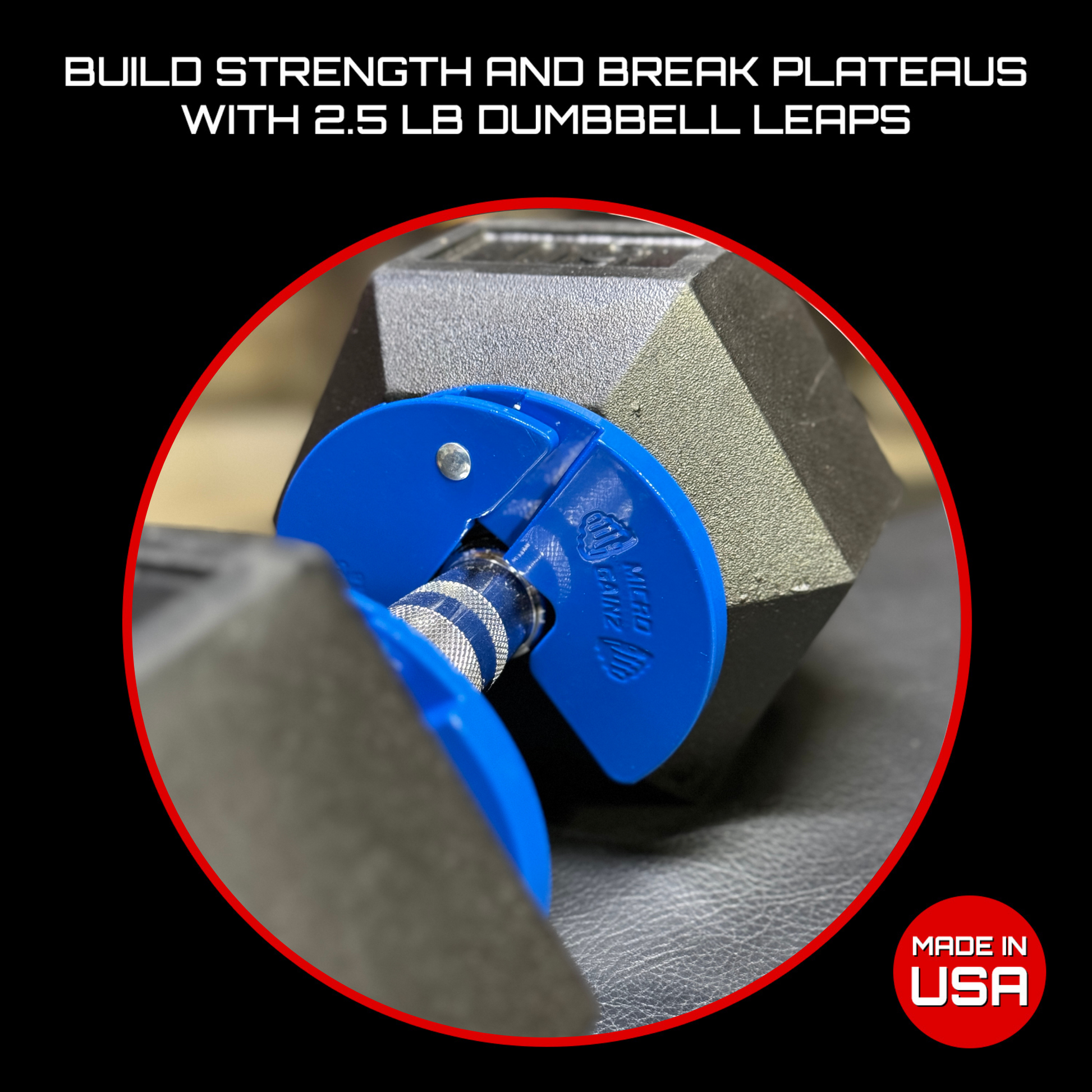 Micro Gainz Blue 1.25LB Dumbbell Fractional Weight Plates - The Track and Field Store