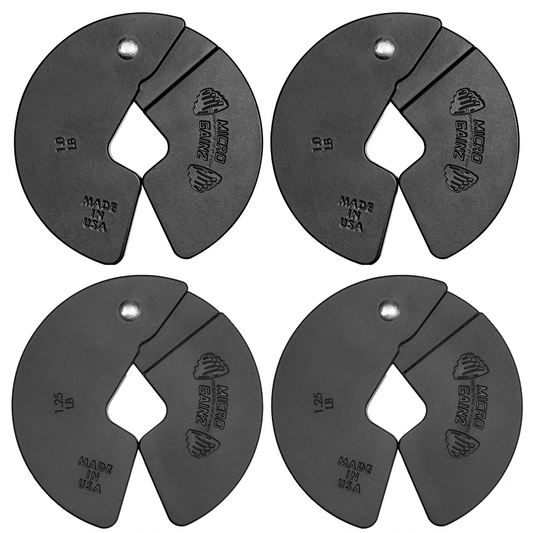 Micro Gainz Double Pack of 1LB & 1.25LB Dumbbell Fractional Weight Plates - The Track and Field Store