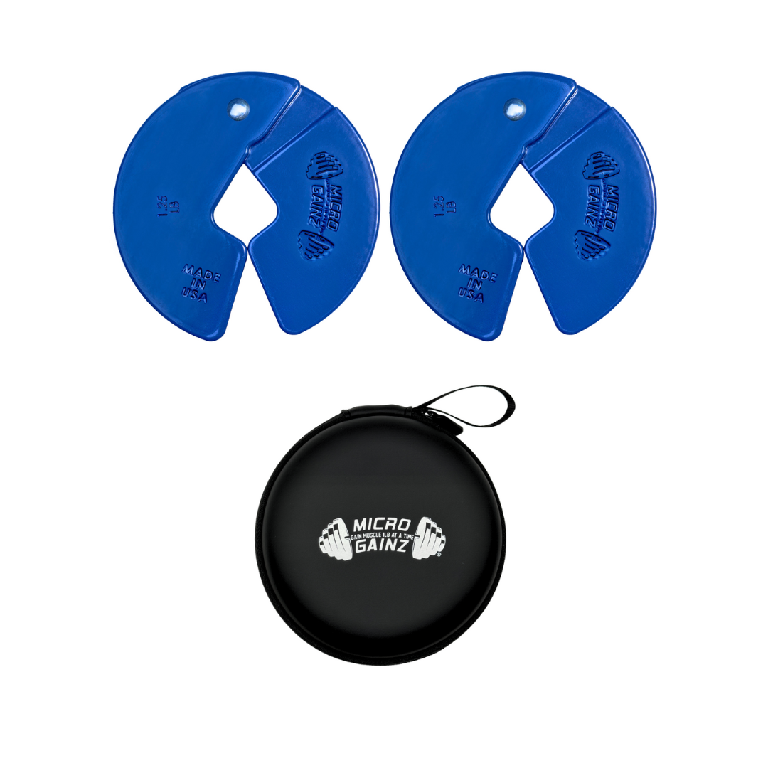 Micro Gainz Blue 1.25LB Dumbbell Fractional Weight Plates - The Track and Field Store