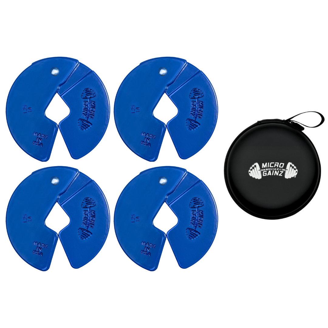Micro Gainz Blue 1.25LB Dumbbell Fractional Weight Plates - The Track and Field Store