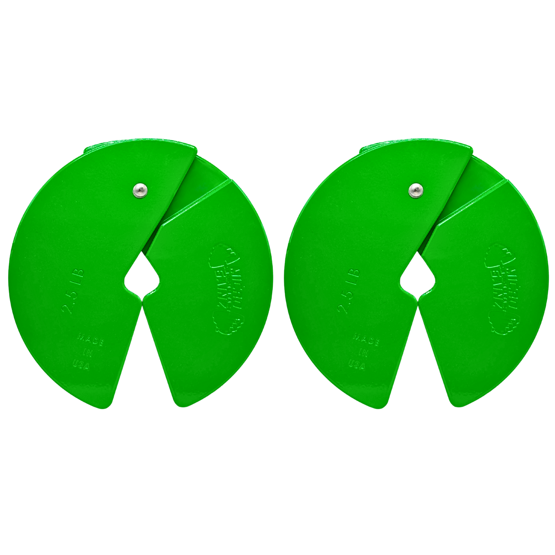 Green 2.5LB Dumbbell Fractional Weight Plates - Micro Gainz - The Track and Field Store