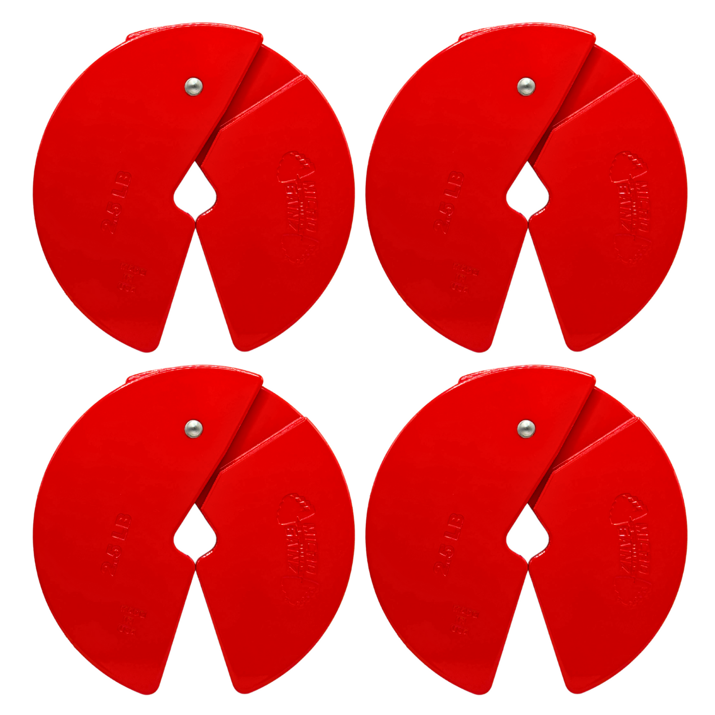 Micro Gainz Red 2.5LB Dumbbell Fractional Weight Plates - The Track and Field Store