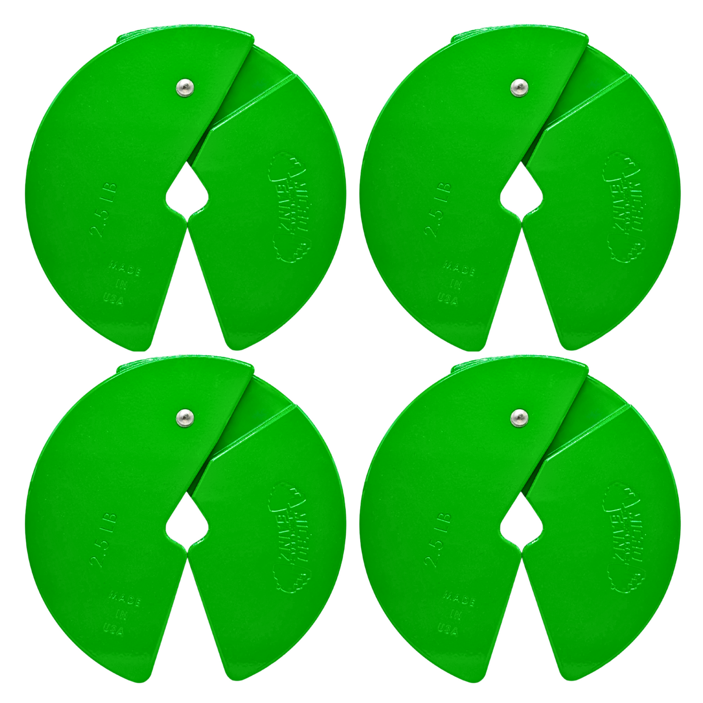 Green 2.5LB Dumbbell Fractional Weight Plates - Micro Gainz - The Track and Field Store