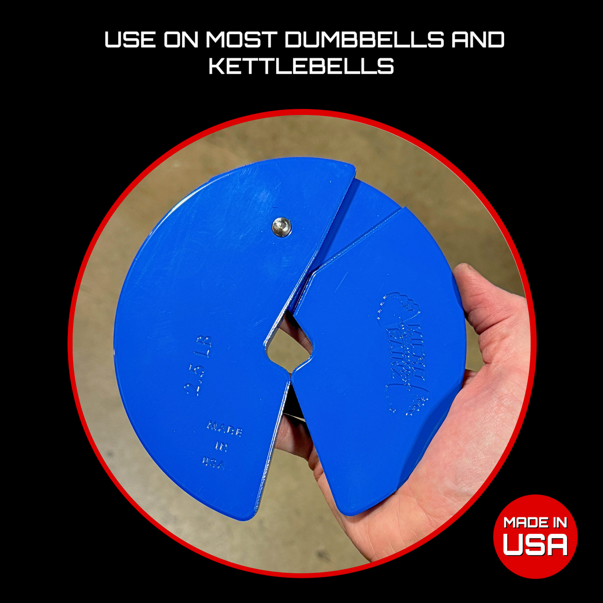 Micro Gainz Blue 2.5LB Dumbbell Fractional Weight Plates - The Track and Field Store