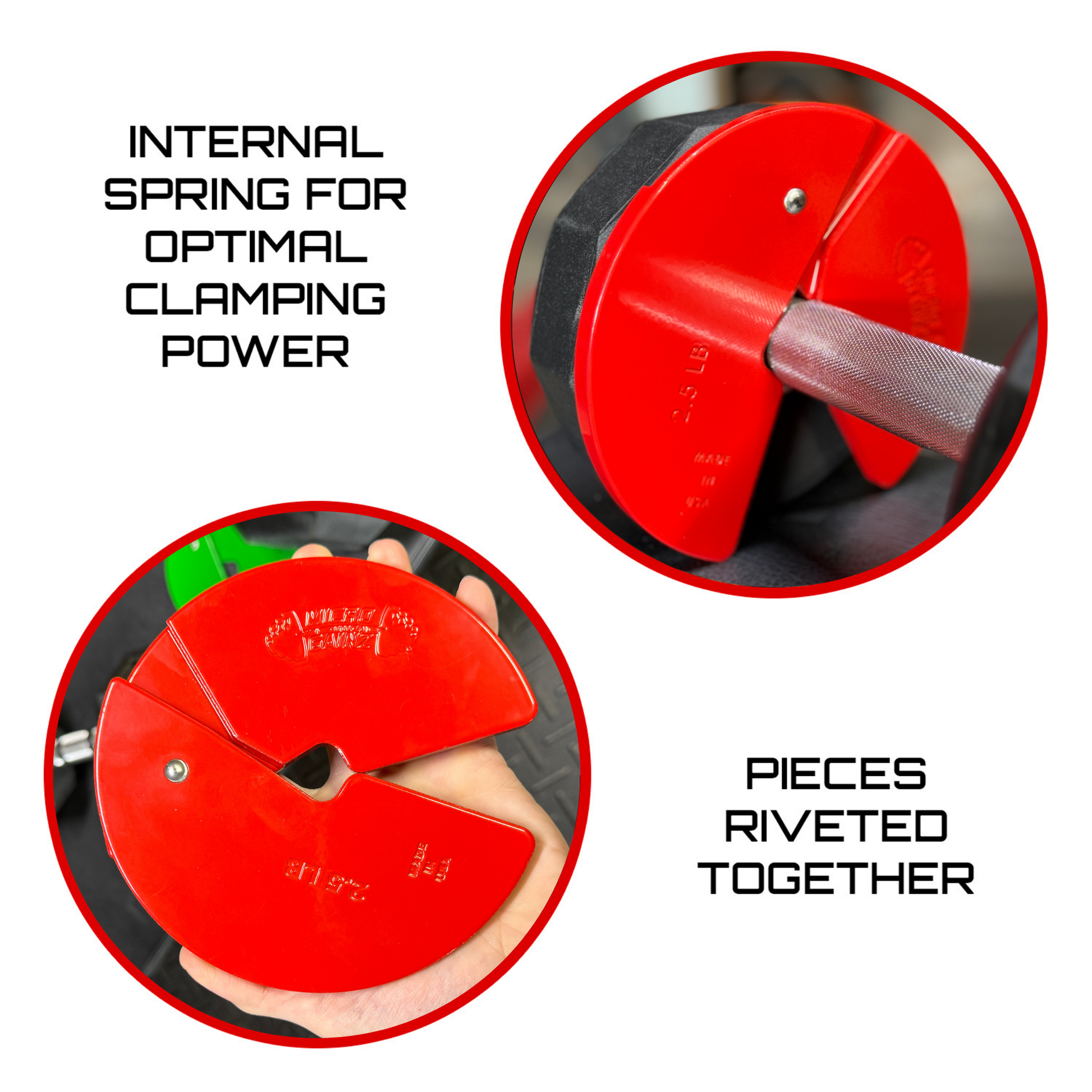 Micro Gainz Red 2.5LB Dumbbell Fractional Weight Plates - The Track and Field Store