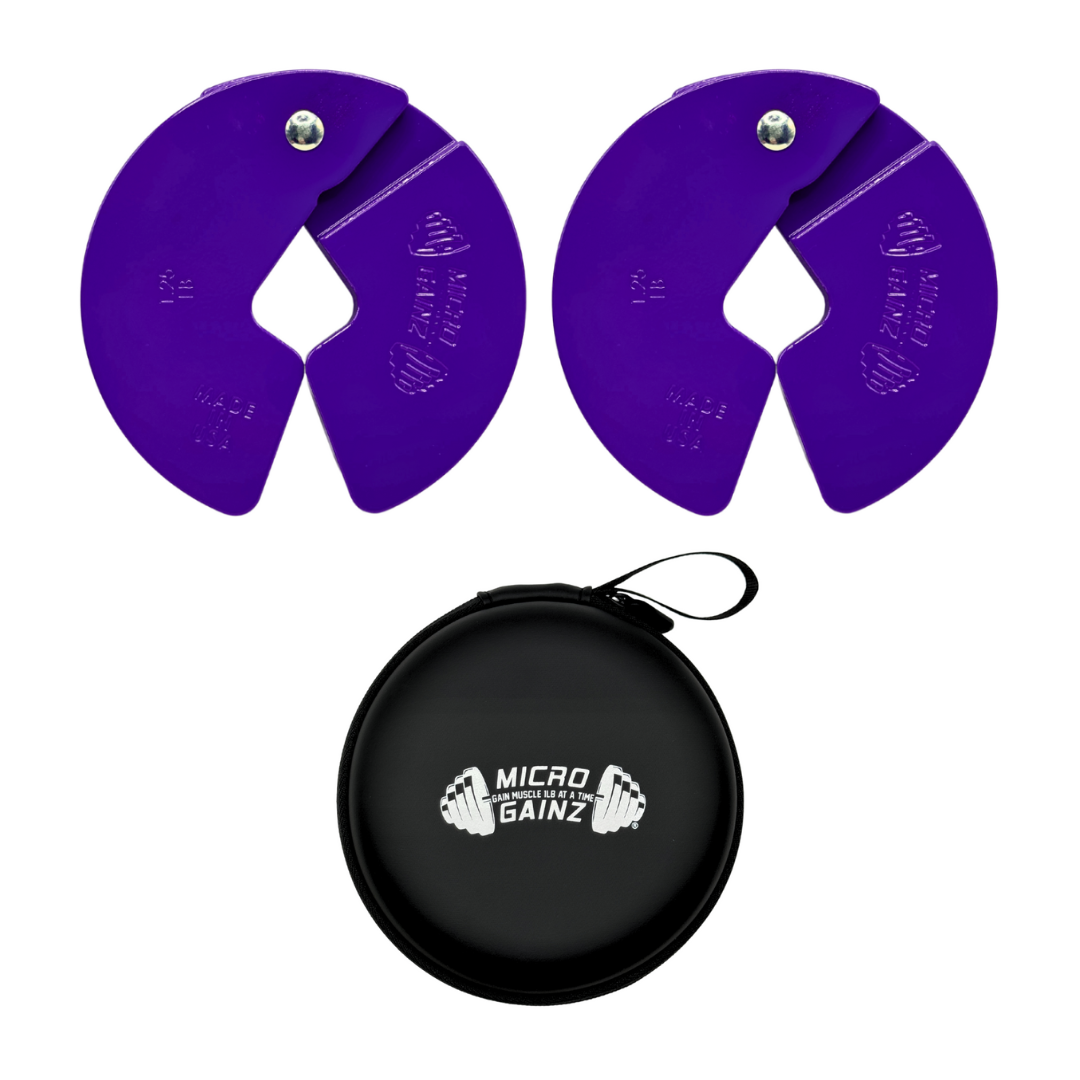 Micro Gainz Purple 1.25LB Dumbbell Fractional Weight Plates - The Track and Field Store