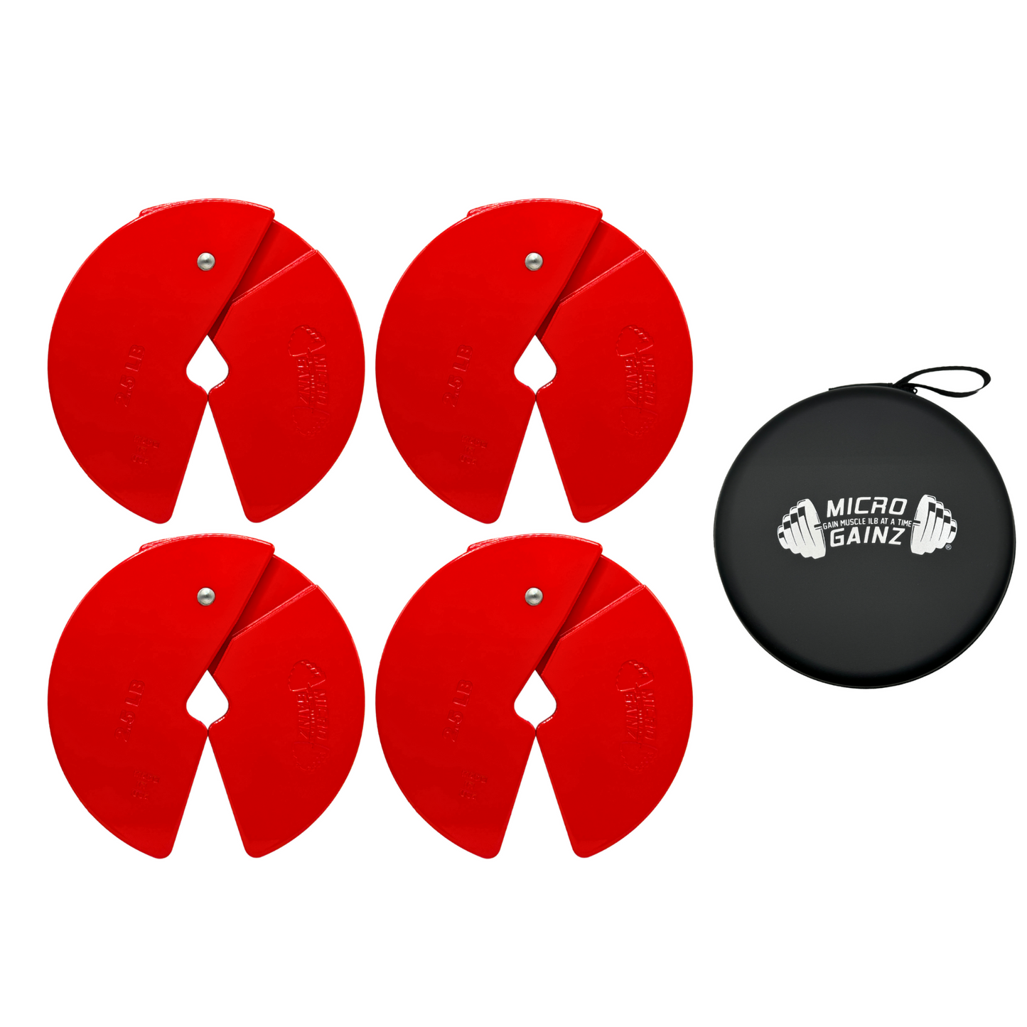 Micro Gainz Red 2.5LB Dumbbell Fractional Weight Plates - The Track and Field Store