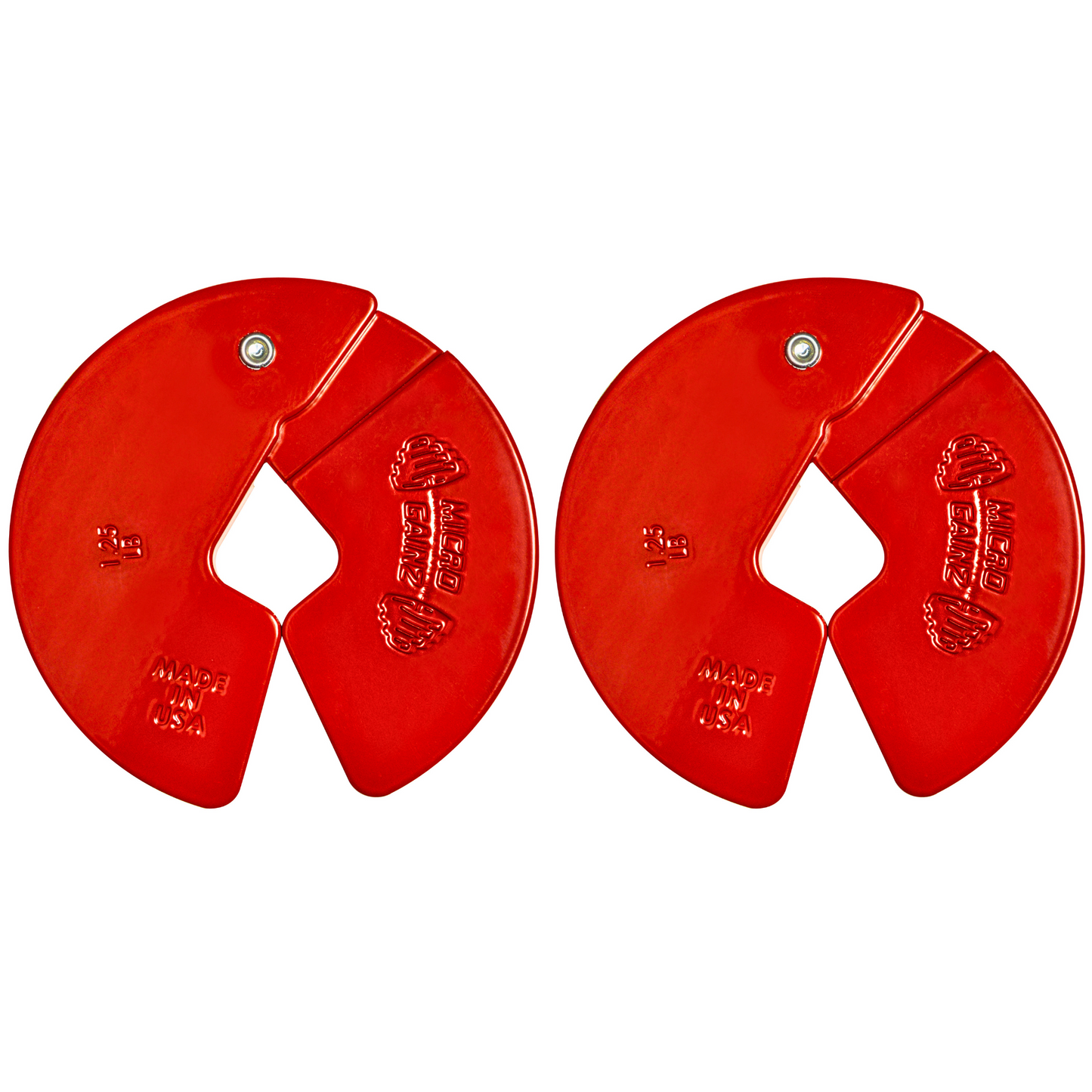 Red 1.25LB Dumbbell Fractional Weight Plates - Micro Gainz - The Track and Field Store