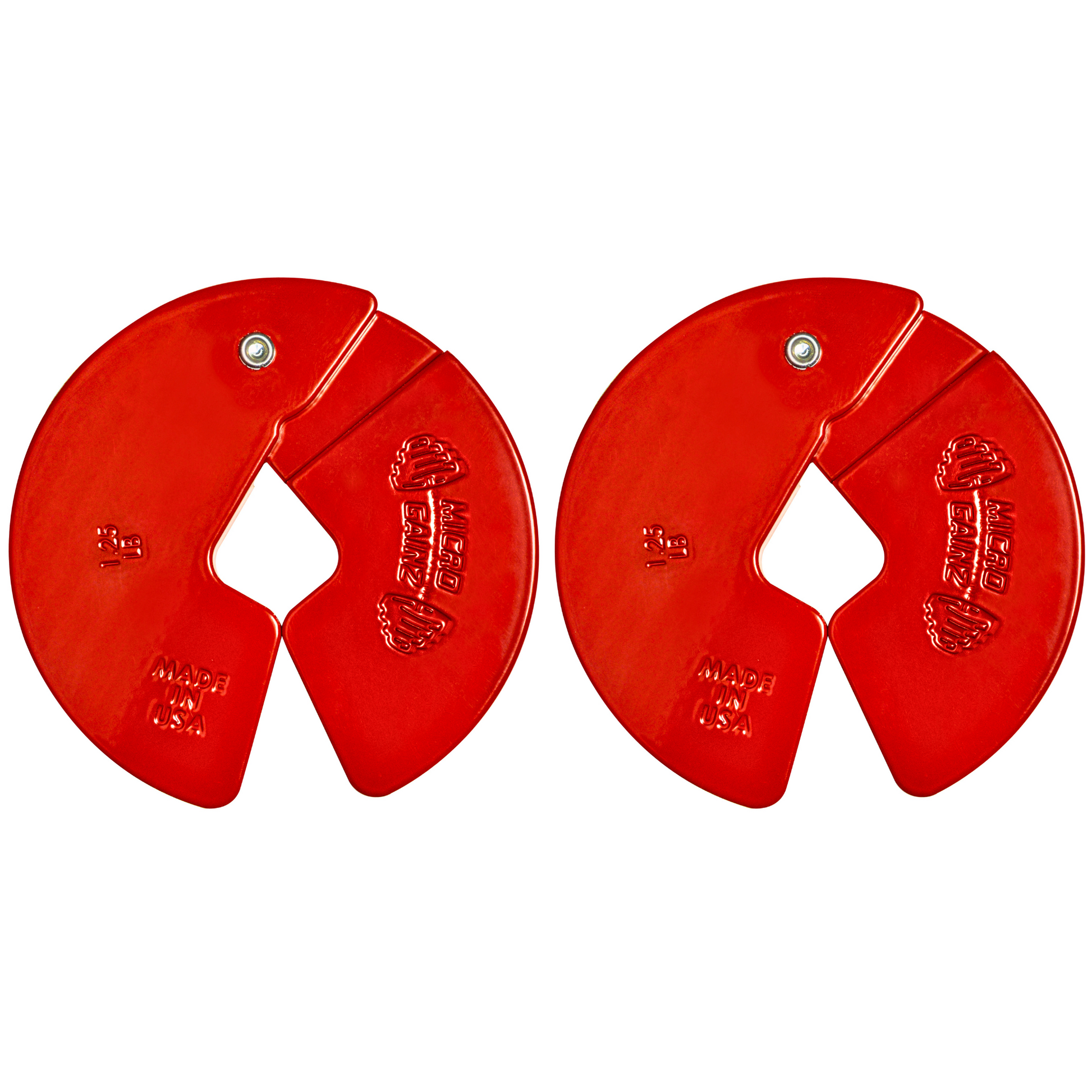 Red 1.25LB Dumbbell Fractional Weight Plates - Micro Gainz - The Track and Field Store