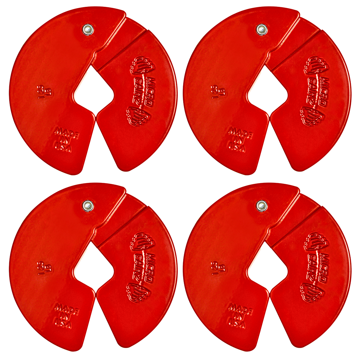 Red 1.25LB Dumbbell Fractional Weight Plates - Micro Gainz - The Track and Field Store