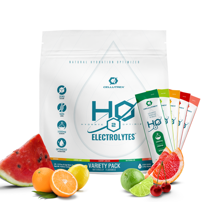 H2O ELECTROLYTESâ„¢ - Variety Pack (20 Count) - Zero Sugar Electrolyte Powder