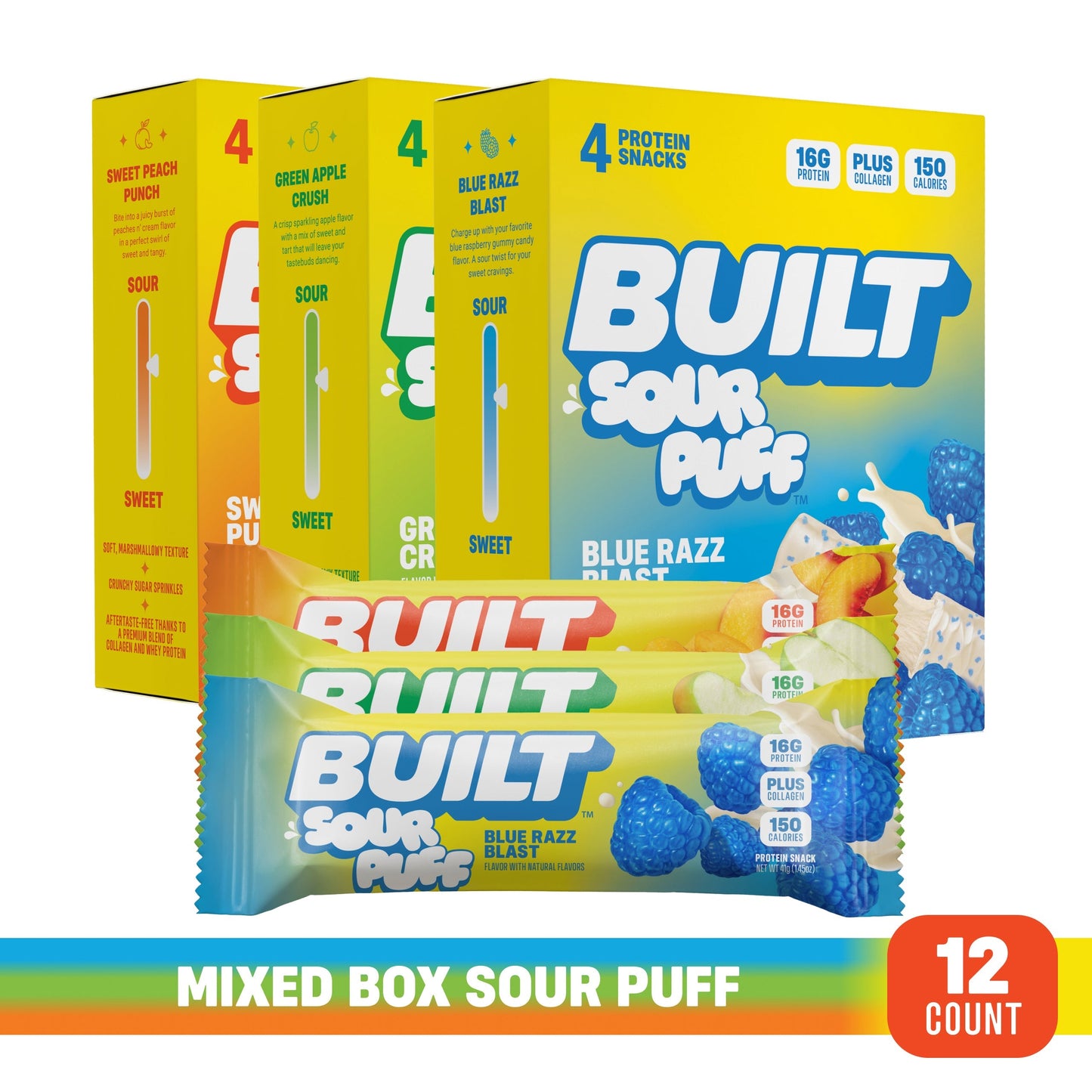12ct. Sour Puff Variety Box - BUILT BUILT