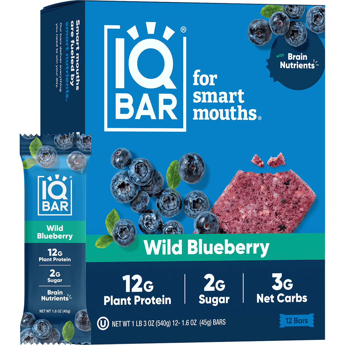 Wild Blueberry (12 Bars) - IQ Bar - The Track and Field Store
