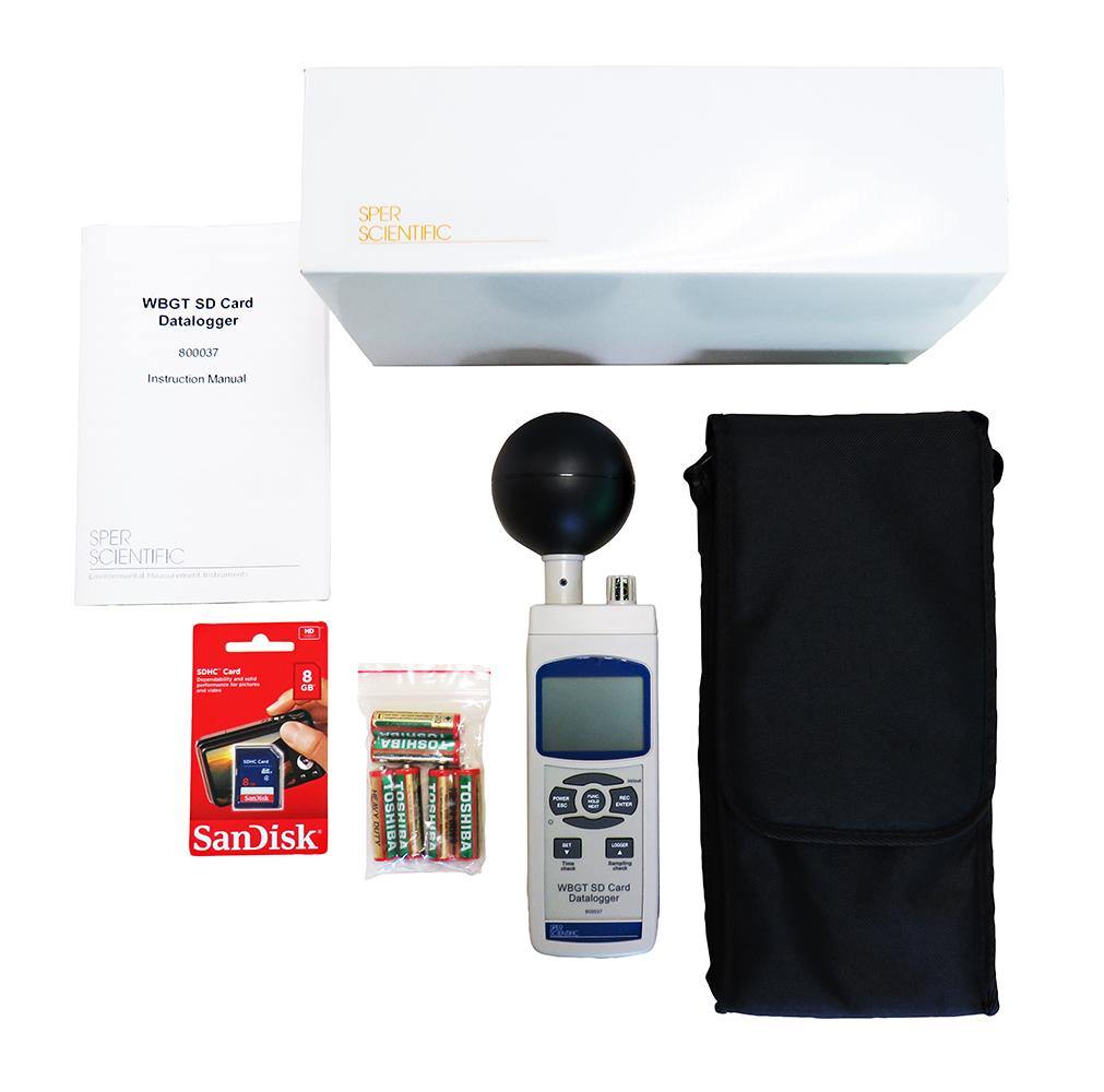 Wet Bulb Globe Heat Stress Meter SD Card Logger - Sper Scientific