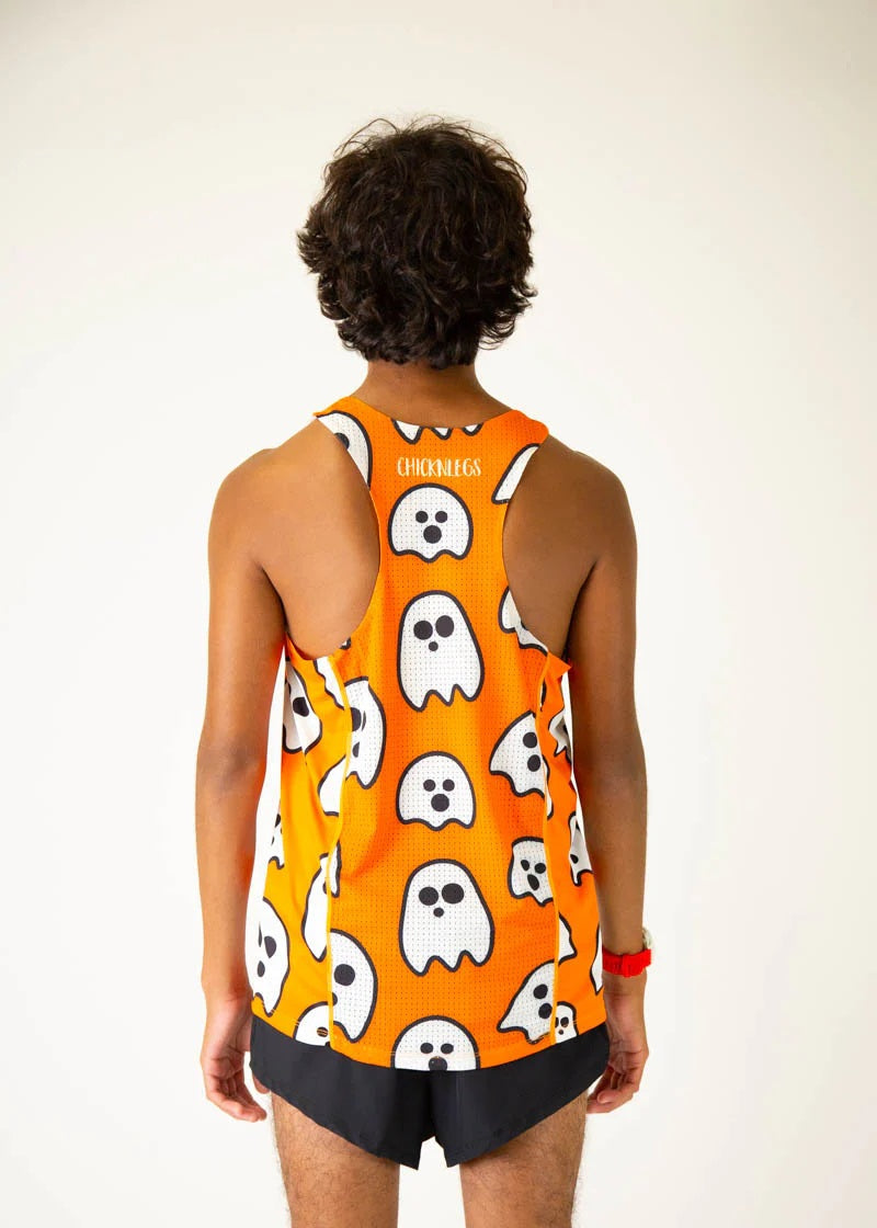 Men's Ghosts Performance Singlet (Orange) - ChicknLegs