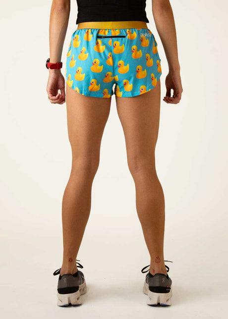 Women's Rubber Ducky 1.5" Split Shorts (XXS-XL) - ChicknLegs Triathlete Store