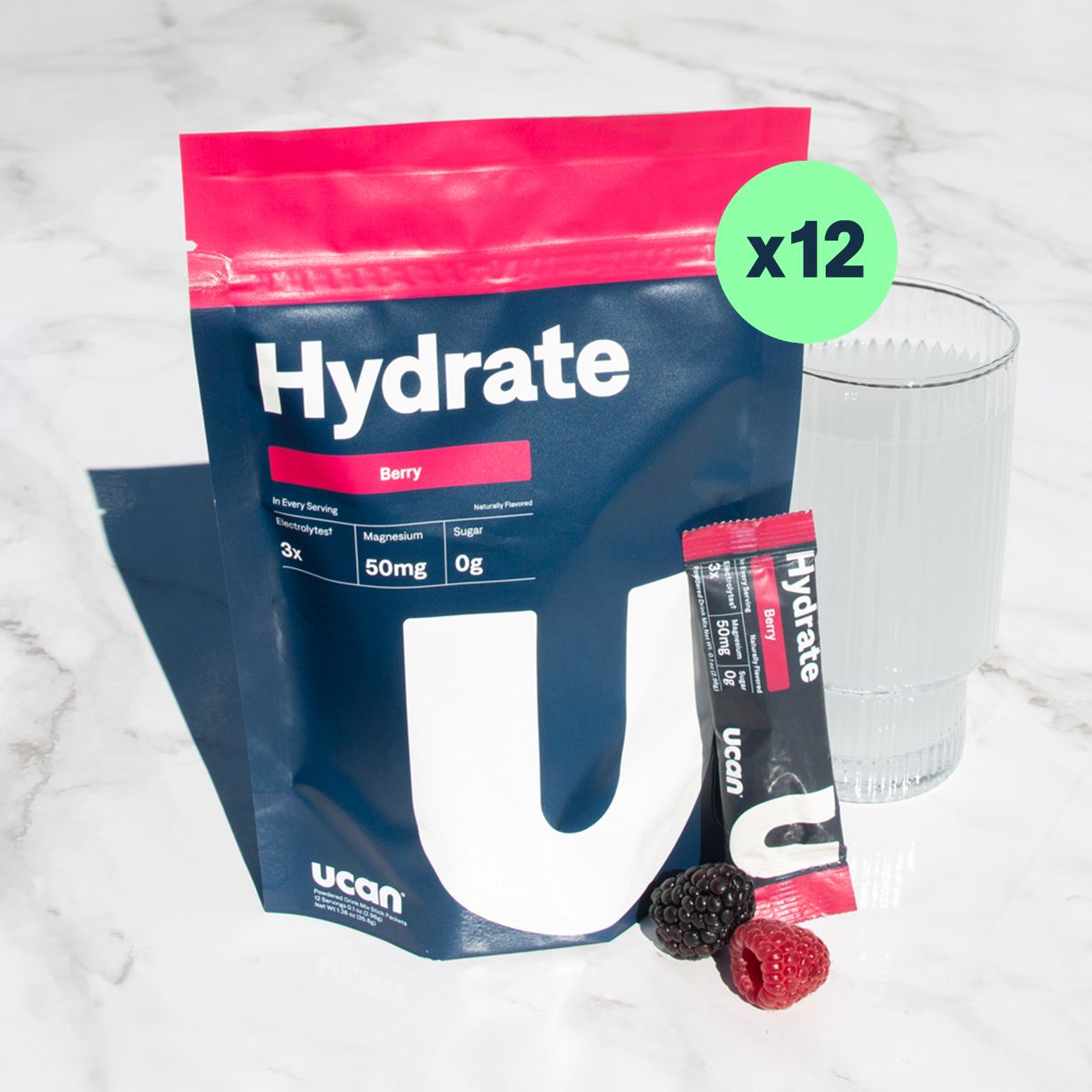 Berry Hydrate Electrolyte Packets - UCAN - The Track and Field Store