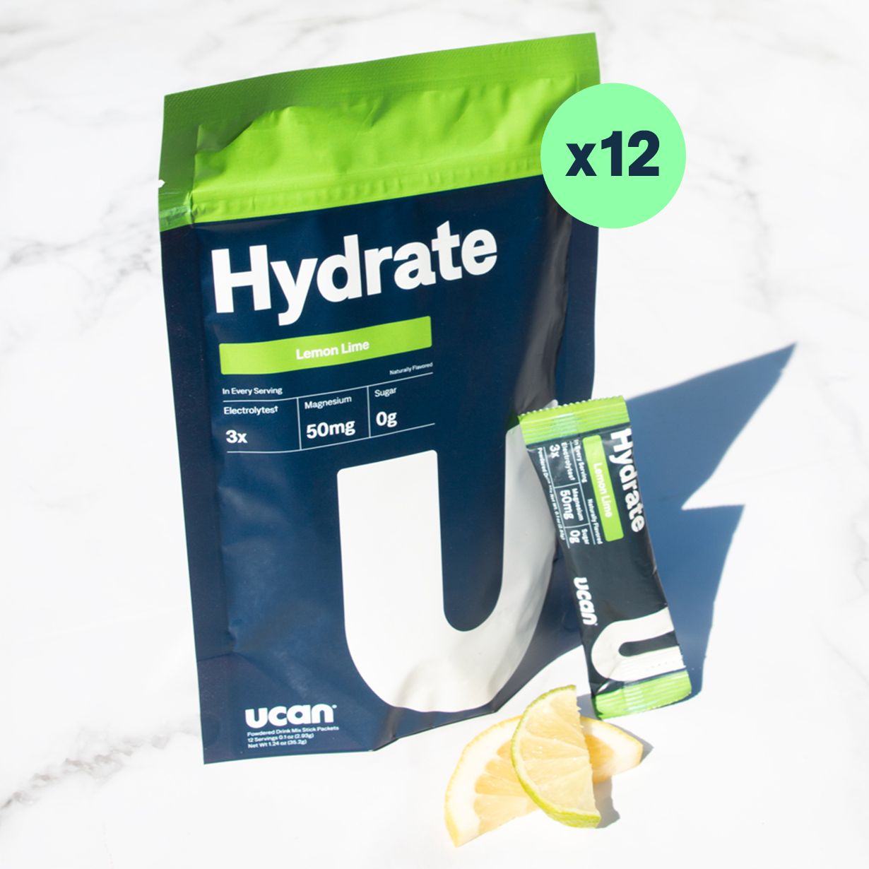 Lemon Lime Hydrate Electrolyte Packets - UCAN
