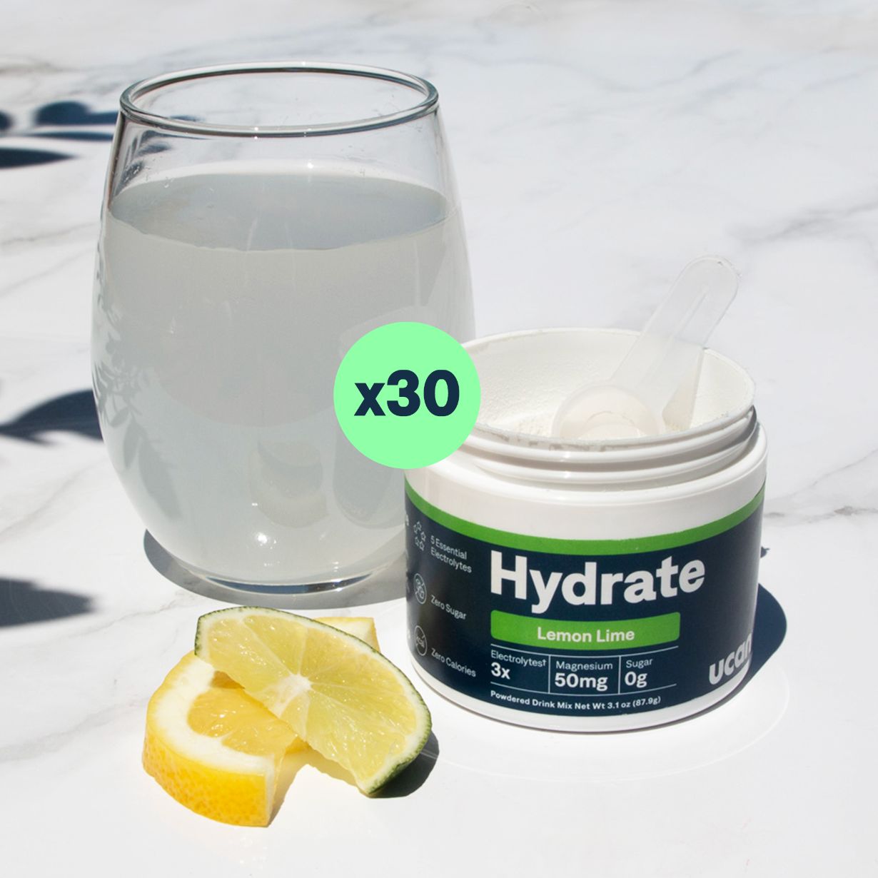 Lemon Lime Hydrate Electrolyte Jar - UCAN - The Track and Field Store