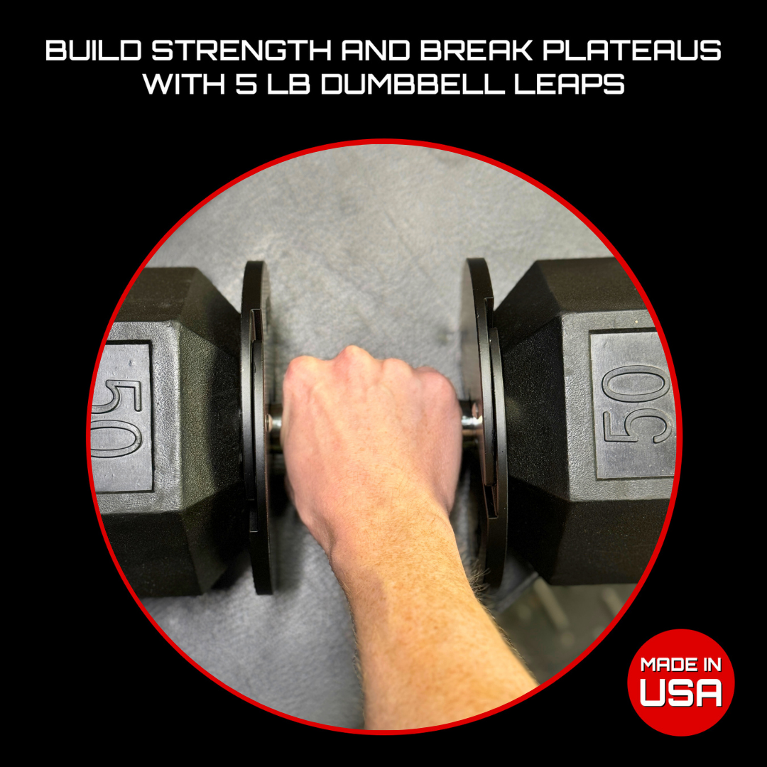 Micro Gainz Red 2.5LB Dumbbell Fractional Weight Plates - The Track and Field Store