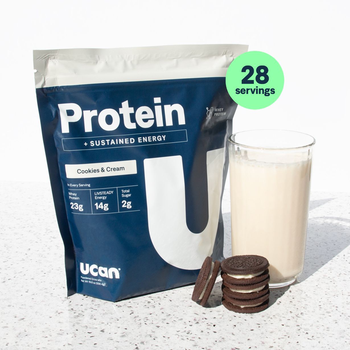 Cookies & Cream Protein + Energy Powder - UCAN - The Track and Field Store