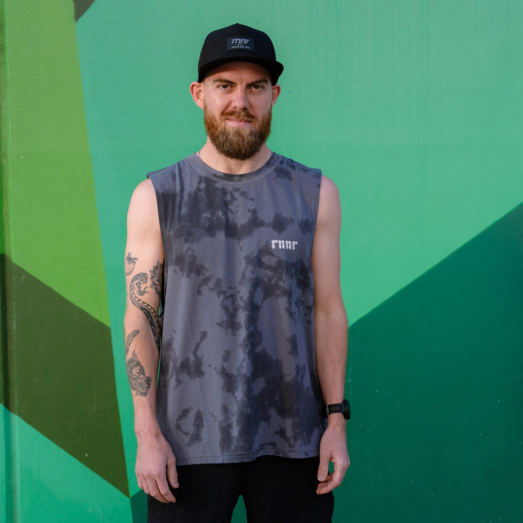 Men's Muscle Tee- Smoked Pearl - RNNR - The Track and Field Store