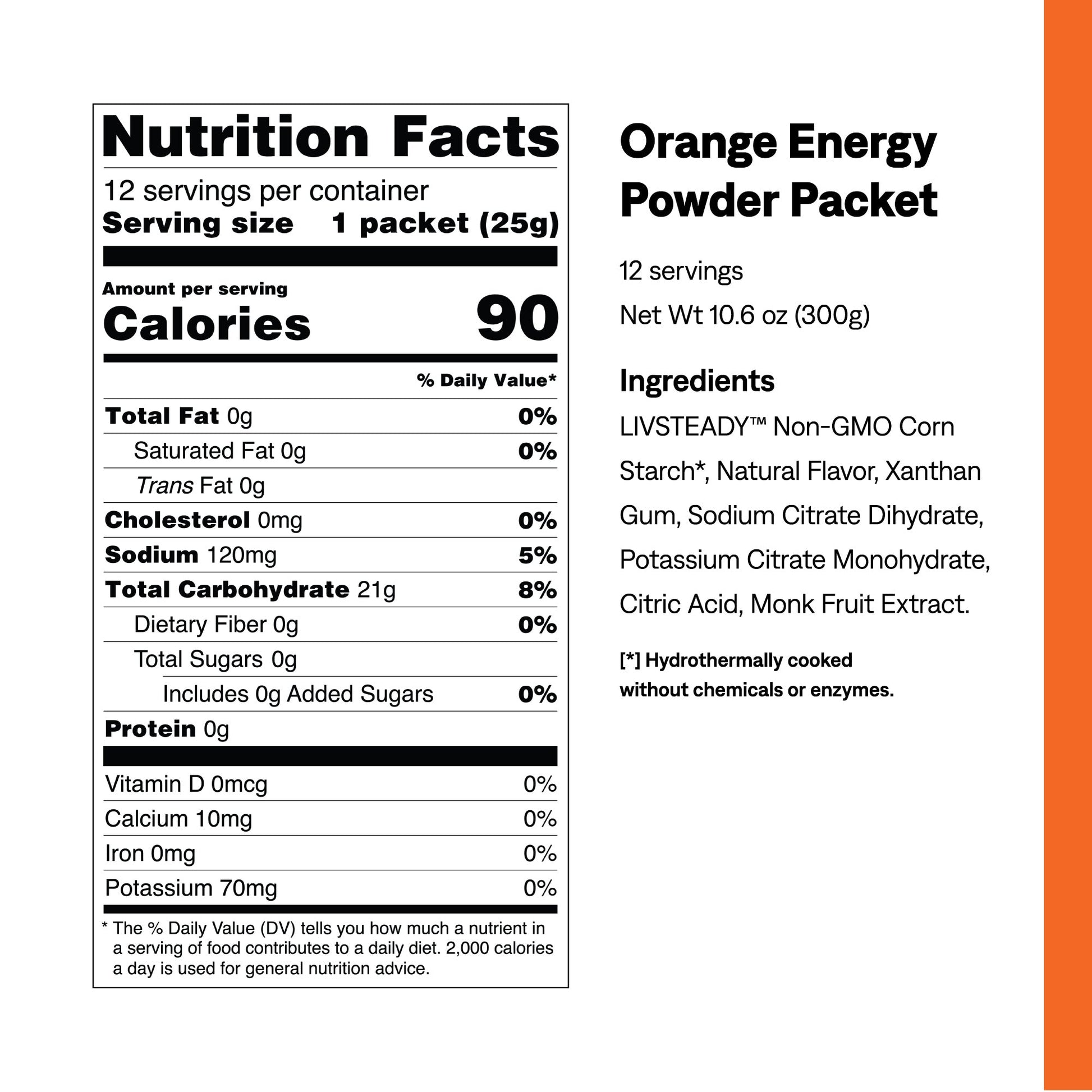 Tropical Orange Energy Powder Packets - UCAN - The Track and Field Store