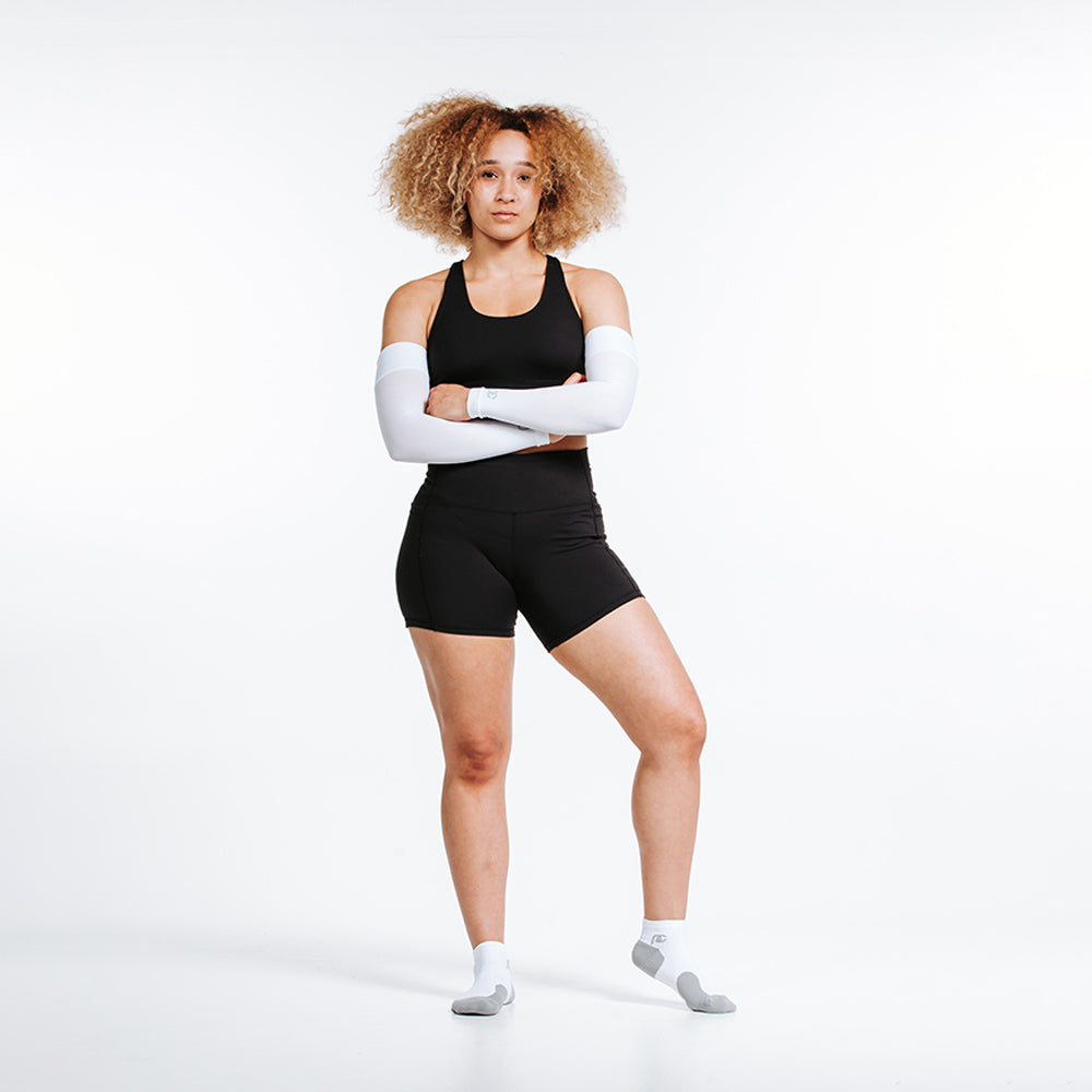 Arm Sleeves, White - ProCompression - The Track and Field Store
