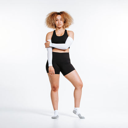 Arm Sleeves, White - ProCompression - The Track and Field Store