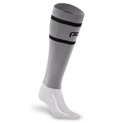 Calf Sleeves, Grey with Black Stripes - ProCompression - The Track and Field Store