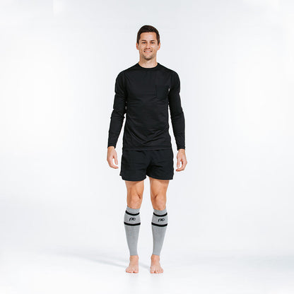 Calf Sleeves, Grey with Black Stripes - ProCompression - The Track and Field Store