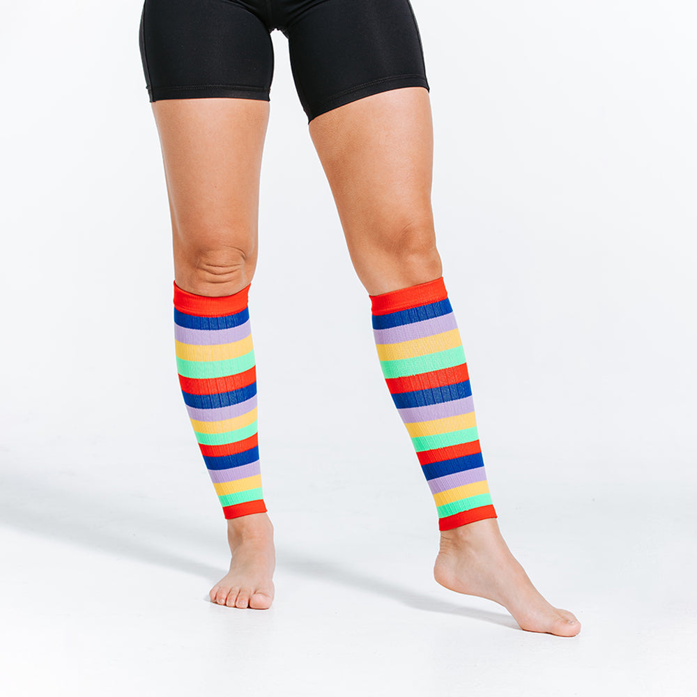 Calf Sleeves, Multicolor Stripe - ProCompression - The Track and Field Store