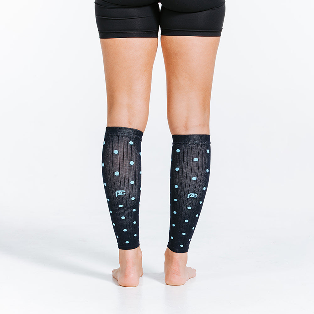 Calf Sleeves, Navy Dots - ProCompression - The Track and Field Store
