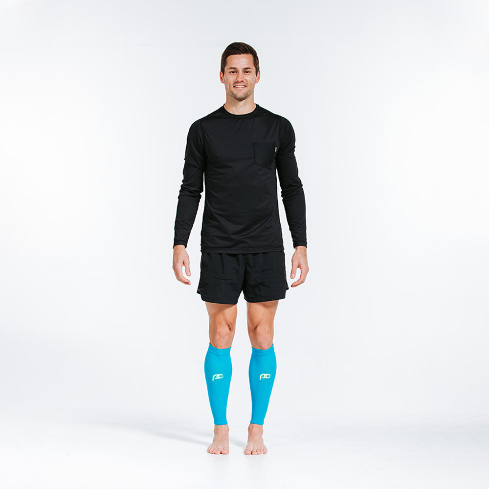 Calf Sleeves, Neon Blue - ProCompression - The Track and Field Store