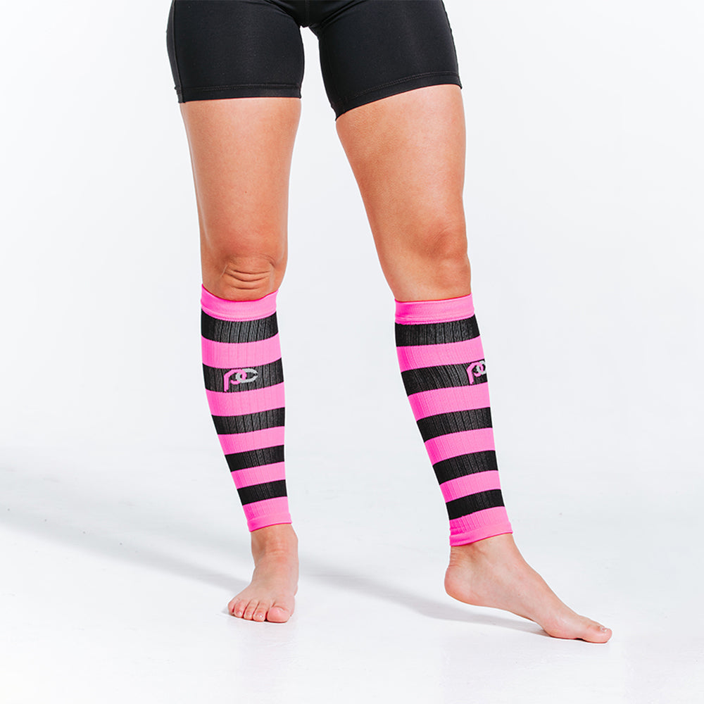 Calf Sleeves, Neon Pink and Black - ProCompression - The Track and Field Store