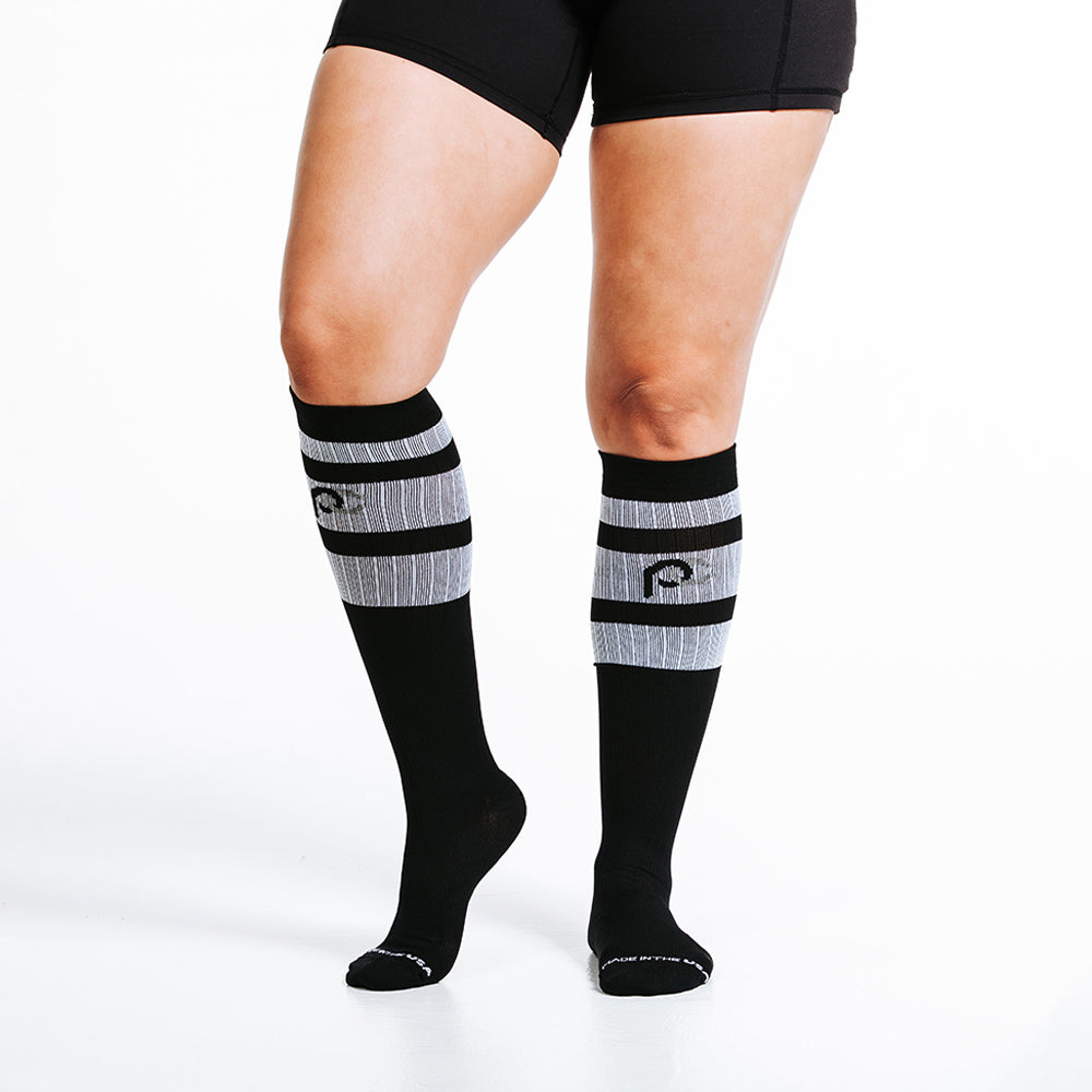 Marathon, Black Classic Stripe - ProCompression - The Track and Field Store