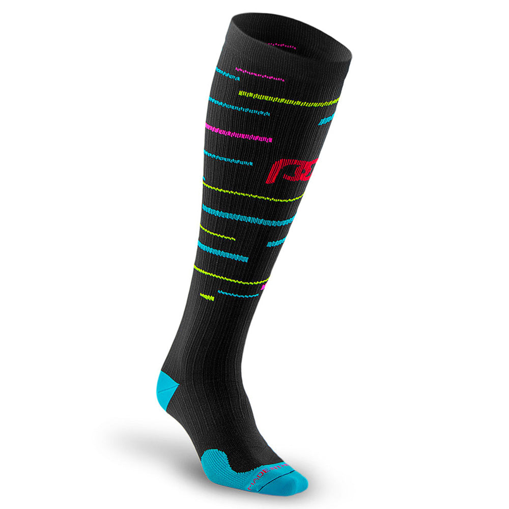 Marathon, Black with Neon Stripes - ProCompression - The Track and Field Store