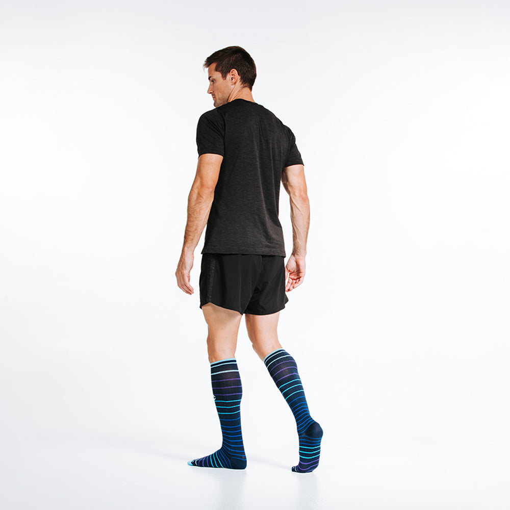 Marathon, Navy Blue Lines - ProCompression - The Track and Field Store