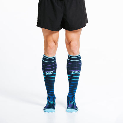 Marathon, Navy Blue Lines - ProCompression - The Track and Field Store