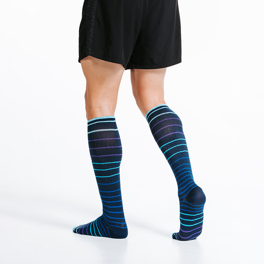 Marathon, Navy Blue Lines - ProCompression - The Track and Field Store