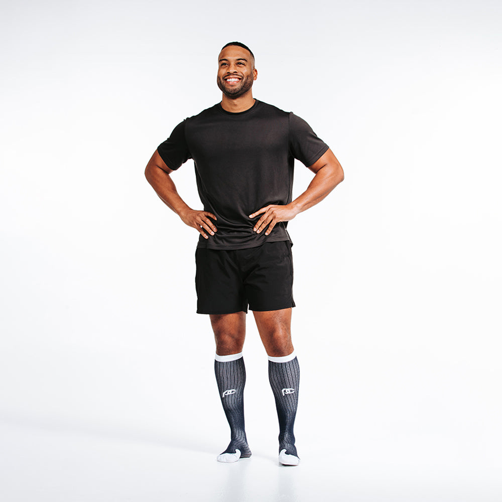 Marathon, Navy over White - ProCompression - The Track and Field Store