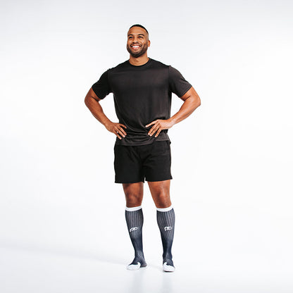 Marathon, Navy over White - ProCompression - The Track and Field Store