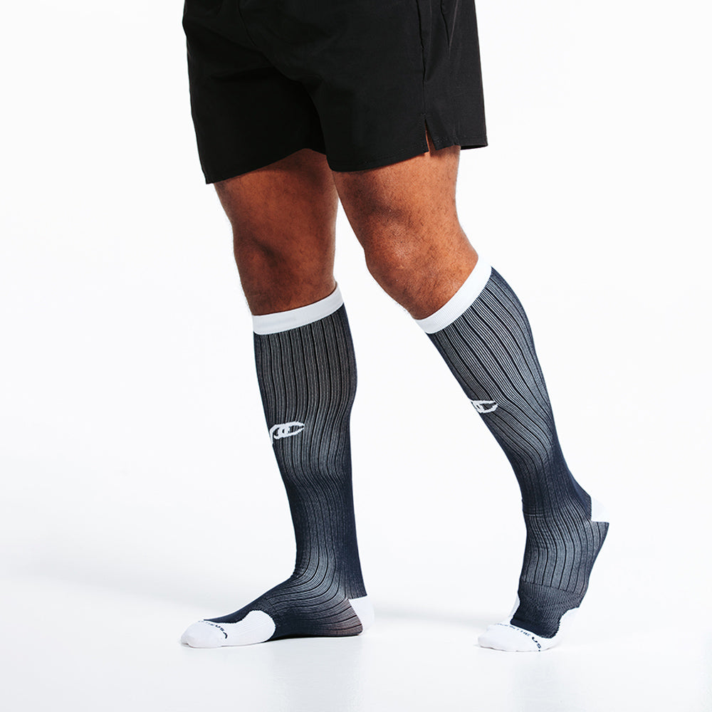 Marathon, Navy over White - ProCompression - The Track and Field Store